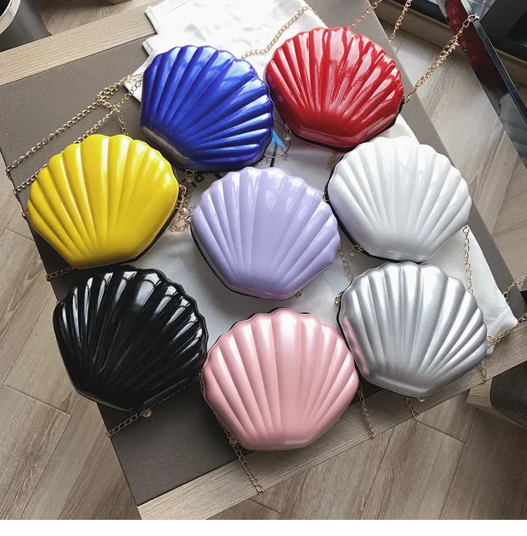 2023 Bright Shell Bankett Schulter Designer Taschen Shell Shaped Taschen für Frauen Abend Candy Small Bag Hot-Selling Großhandel