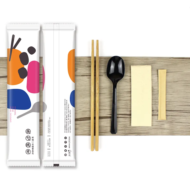 Набор корейских ложек и палочек для еды, вилки, палочки с ложкой и логотипом