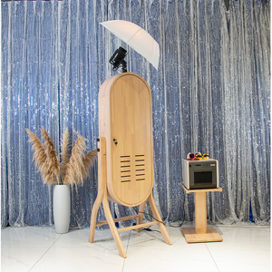 2025 New Arrival Real Wood Photo Booth Shell Cabine De Foto De Madeira Do Vintage com 21,5 Polegadas Touch Screen Photo Booth Máquina