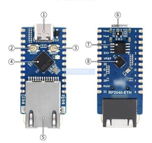 <strong>Raspberry</strong> <strong>Pi</strong> Rp2040 Microcontroller Development Board Onboard Ch9120 Eth rj45 <strong>Ethernet</strong> Por rp2040 - Product Image 4