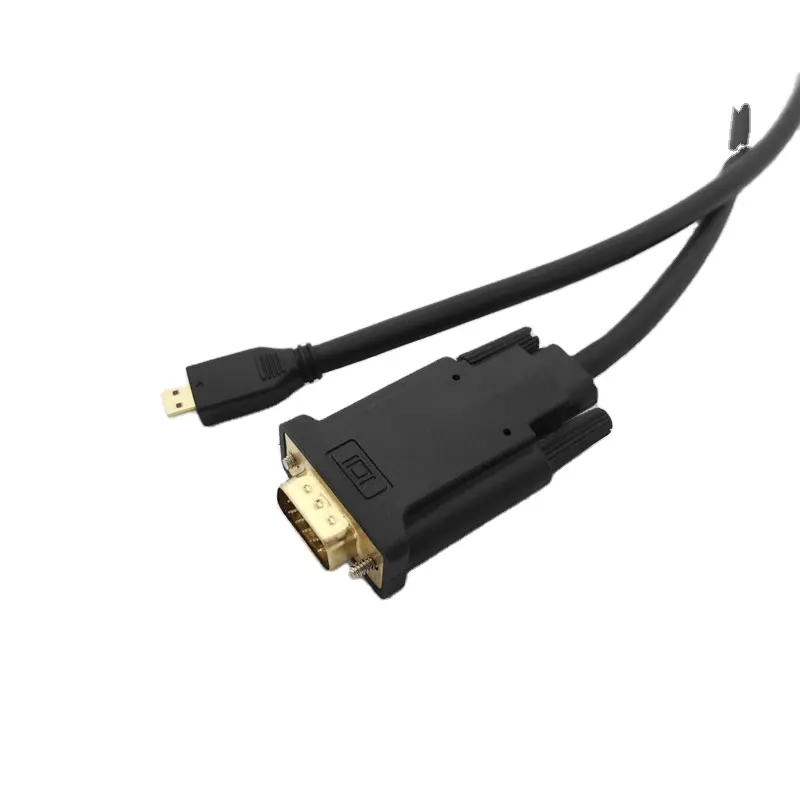 HDMI-VGAアダプターケーブル金メッキアダプター1080PHDMIオス-VGAオスアクティブビデオコンバーターコード