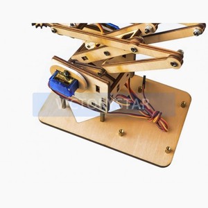 4degreeoffreedom wooden servo robot arm SG90 <strong>Raspberry</strong> Pi claw splicing robotic excluding There are slight modifications and the