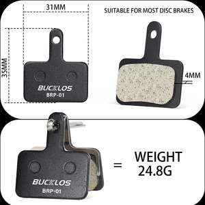 BUCKLOS Bicycle Disc Brake Pads Resin Semimetallic MTB Hydraulic Brake Pads for B01S B05S Bike Brake Pad M525 <strong>M395</strong> - Product Image 3