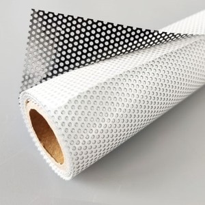 ガラス窓広告用の穴あきPVC一方向ビジョンPVCビニールステッカーの印刷 - Product Image 1