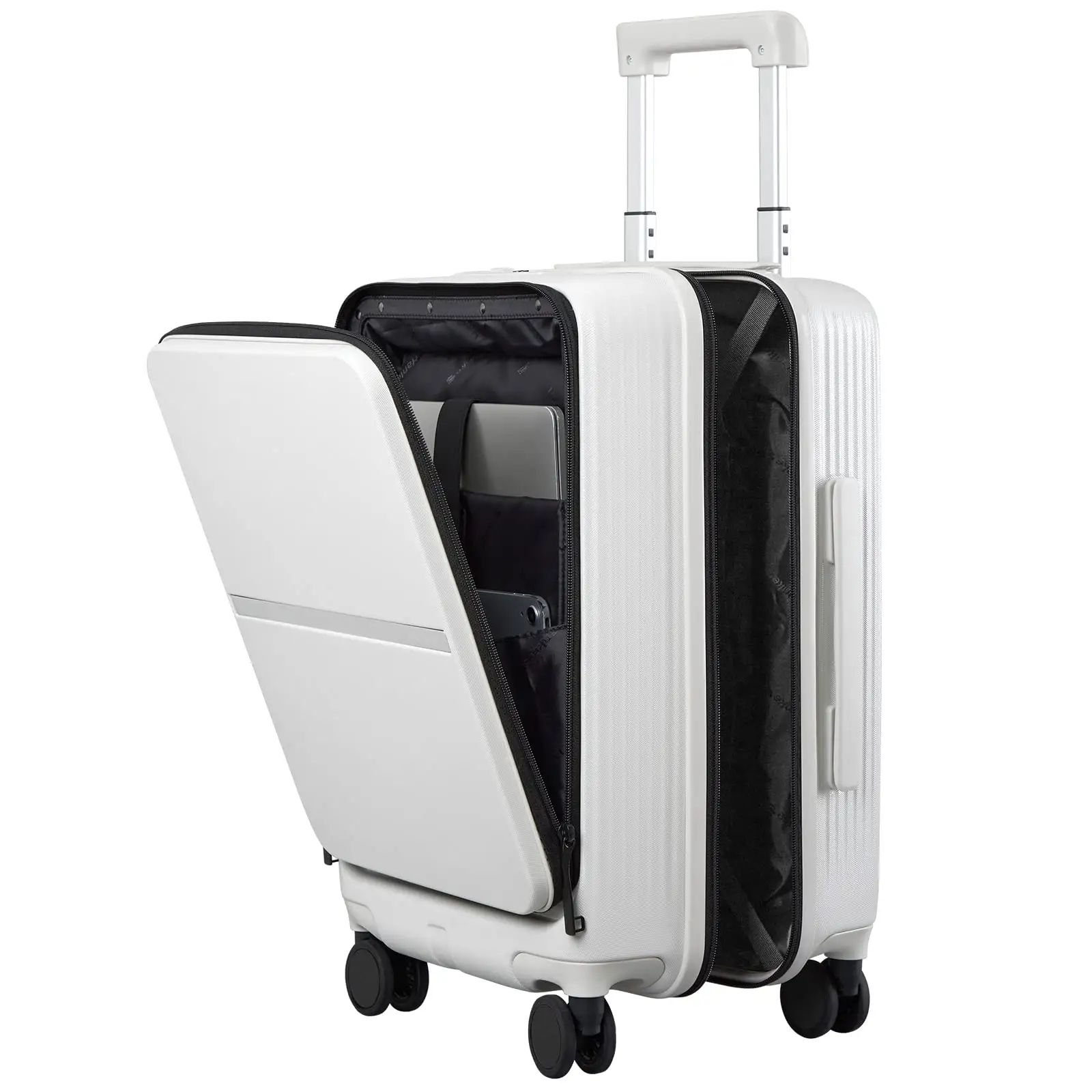 กระเป๋าที่มีกระเป๋าด้านหน้า, 20 "กระเป๋าเคสแข็งพีซีที่มีล้อสปินเนอร์และล็อค TSA, กระเป๋ากลิ้งสำหรับการเดินทางและการเดินทางระยะสั้น (GR)