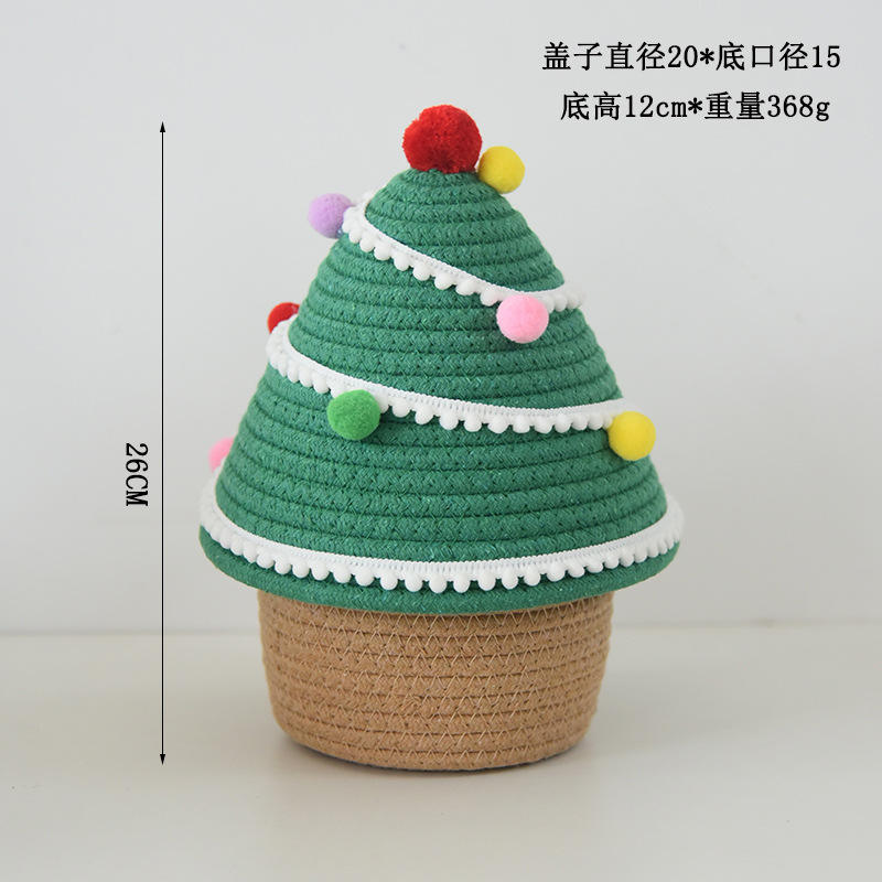 Sapin de Noël pompon de couleur verte