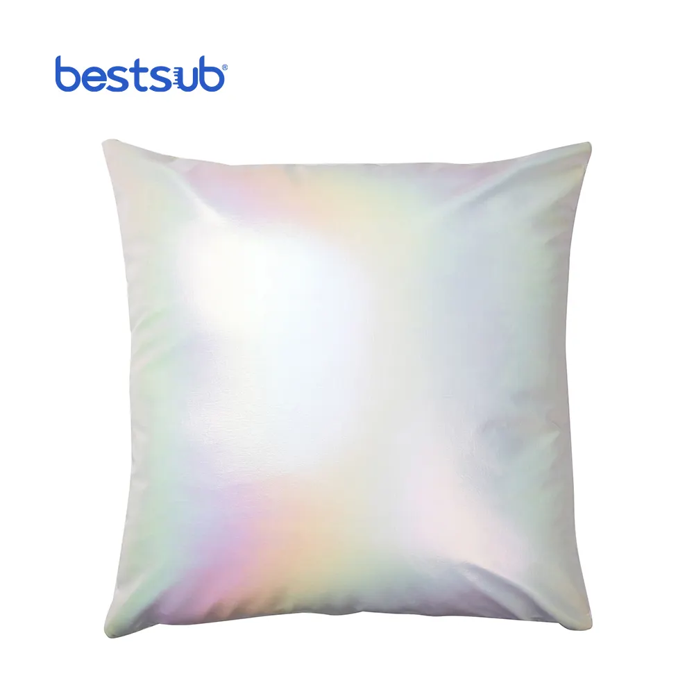 40x40cm BestSub Sublimation Blank Square Glitter Gradient fancy design backrest Pillow Cover for Wholesale