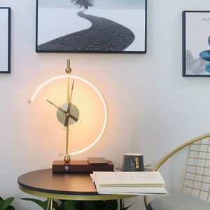 2022 New Arrival Golden <strong>Time</strong> Wireless Charging LED Table <strong>Lamp</strong> with Battery-driven Clock Wireless Charger and USB Port for Phones - Product Image 3