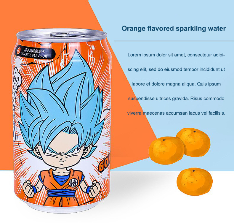 Dragon Ball Sparkling Juice Drink 330ml - Fruity Low-Calorie Soft