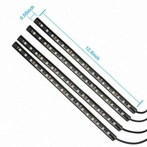 3 <span class=keywords><strong>LED</strong></span> araç şarj 12V 4W Glow İç dekoratif 4 in 1 4PCS atmosfer mavi işık lambası atmosfer içinde ayak lambası