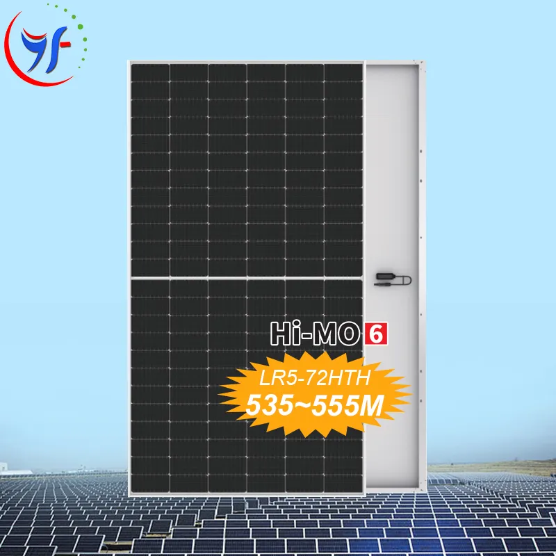 Longi Painel Solar 550 W Himo6 Etiqueta da UE Novo Modelo Painéis Fotovoltaicos 580 M Energia Verde 30 Tecnologia de Eficiência Co Ltd