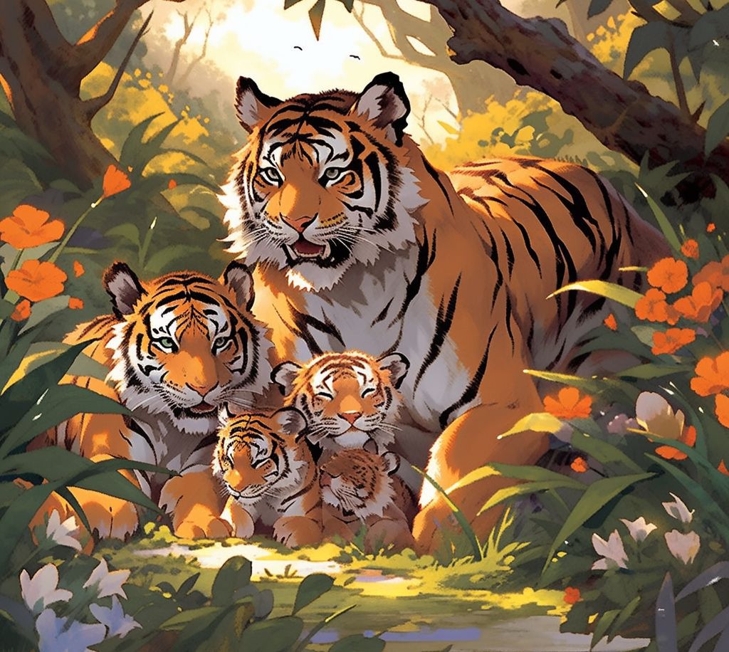 46591 la famille des tigres-quatre