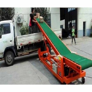 Máquina transportadora de cinta de carga y descarga de camiones de velocidad y altura ajustables