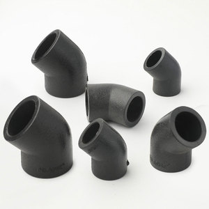 HDPE 45 derece HDPE boru dirsek dayanıklı yüksek basınç soket füzyon bağlantısı 90mm - Product Image 4