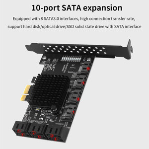 TISHRIC PCIE 1至10 Sata 3.0端口PCIE分离器Express 1x至16x USB 3.0专用提升卡适配器 - Product Image 4