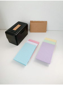 Caja de Bloc de notas de oficina de papel Kraft al por mayor transfronteriza, índice de Color, notas adhesivas magnéticas, regalo escolar de hojas sueltas para promoción