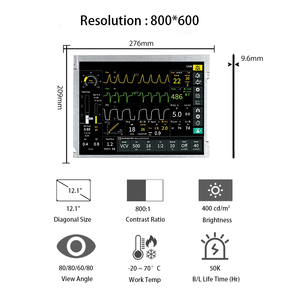 แผงจอ LCD 20พิน Ivo 12.1 ''800x600 LVDS M121GNS3ผู้ป่วย R0จอภาพโมดูล LCD 12.1นิ้ว - Product Image 1