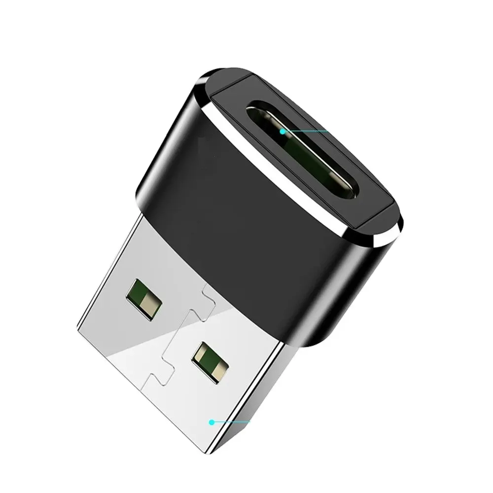 Carcasa de aleación de aluminio OTG USB A Adaptador tipo C para carga y transmisión de datos