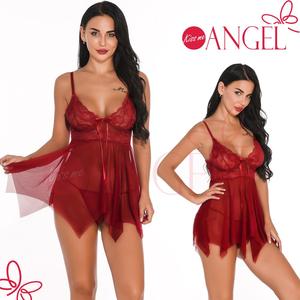 KISS ME ANGEL เจ้าชู้ขนาดลึก <span class=keywords><strong>V</strong></span> คอชุดชั้นในเซ็กซี่ชุดนอน Hot Mature ผู้หญิง Babydoll - Product Image 4