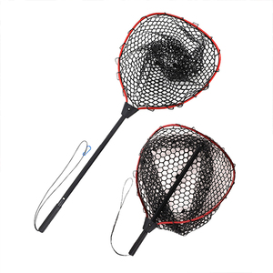 Balık ağı 108cm alüminyum katlanabilir tor ağı yumuşak silikon örgü PVC tutamak yayın Net Fly alabalık somon bas kayık balıkçılık - Product Image 1