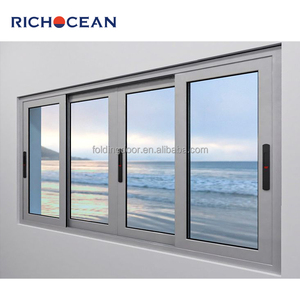 Windproof Modern Design Oem Aluminum <strong>Windows</strong> Double Tempered Glass Customized Sliding <strong>Window</strong> with Mosquito Net - Product Image 3