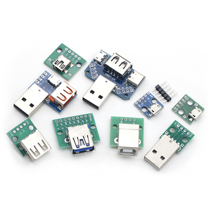 1 Stück USB-Männlich-Anschluss / MINI MICRO-USB-ZIPA-Adapter weiblicher Anschluss 2,54 Anschluss B Typ-C USB 2.0 3.0 Weiblicher Leiterplatten-Wechselrichter - Product Image 6