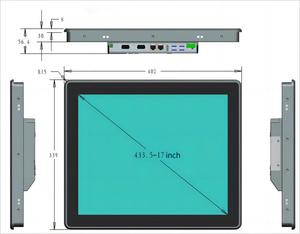 Panel PC 17-Zoll-LCD-Monitor mit resistivem kapazitivem Touchscreen Core i5 10210U Industrie-PC Embedded Computer - Product Image 3
