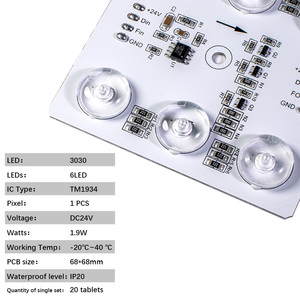 Adresli TM1934 RGB LED modülü 24V SPI sinyal programlanabilir dağınık 24V PCBA işık paneli Lightbox kanal mektup PCB için - Product Image 5