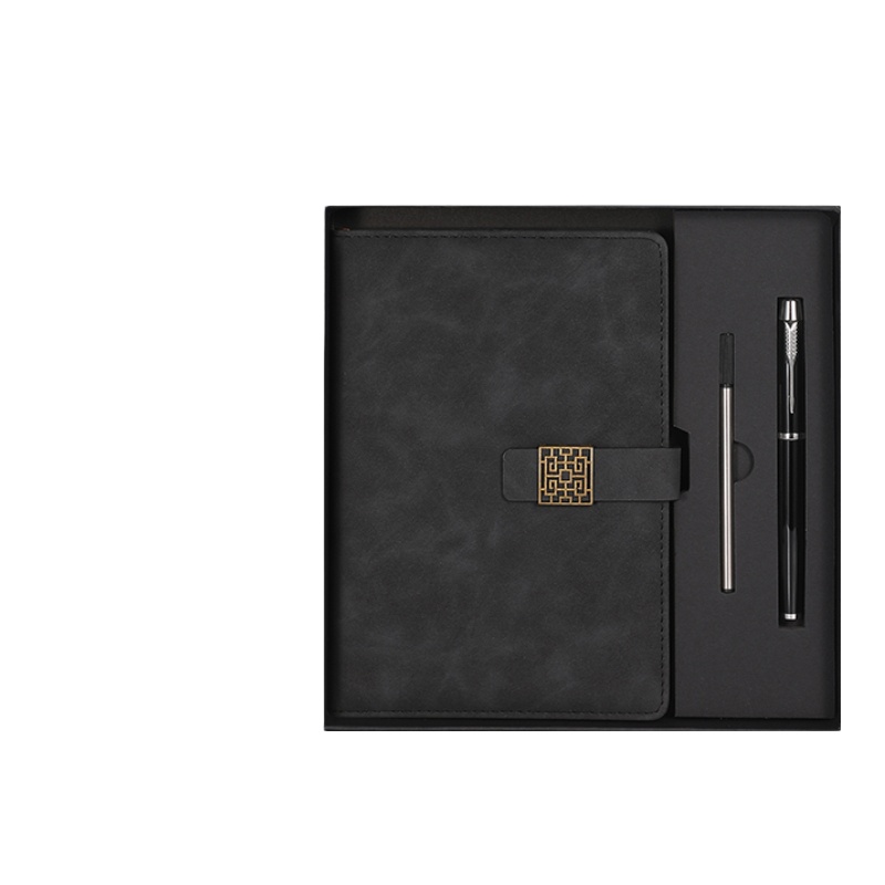 A5 Retro Buckle Gift Box Set - 5-piece Set--Black