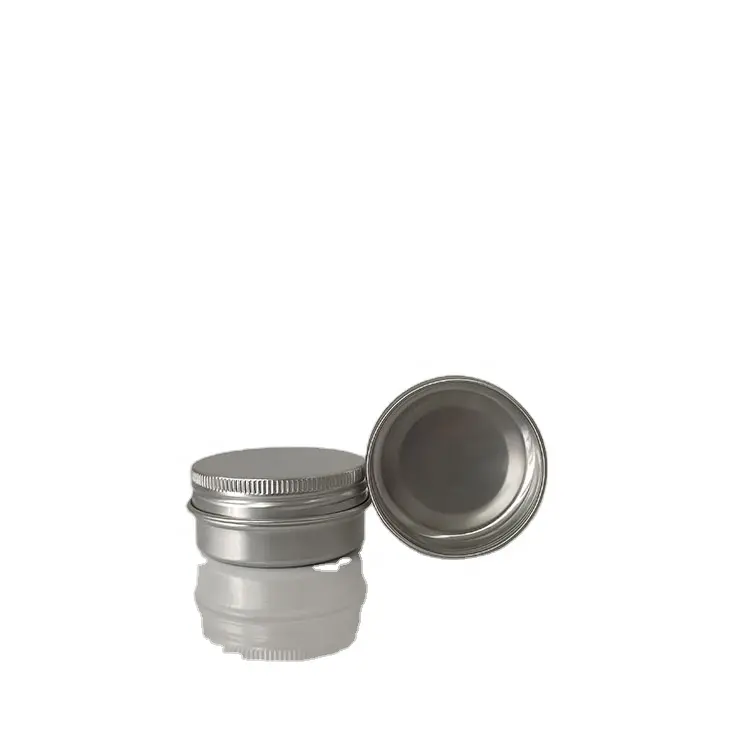 Caja de lata de aluminio redonda vacía personalizada de 150g y 25g con tapa de rosca