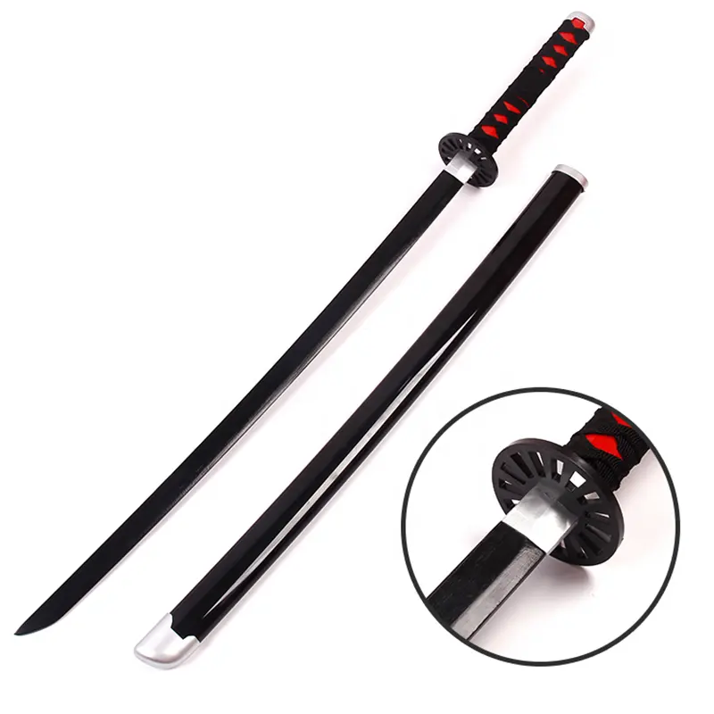 1:1 Kimetsu No Yaiba épée tueur de démons Agatsuma Zenitsu Cosplay Tomioka Yoshio Anime Ninja couteau bois 104Cm arme accessoire