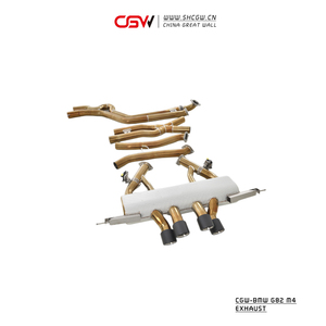 BMW G80 G82 M3 M4用CGW性能調理金チタン同長全排気システムパイプ - Product Image 3