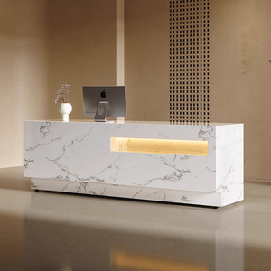 矩形接待台现代小型办公室接待台单桌收银台 - Product Image 2