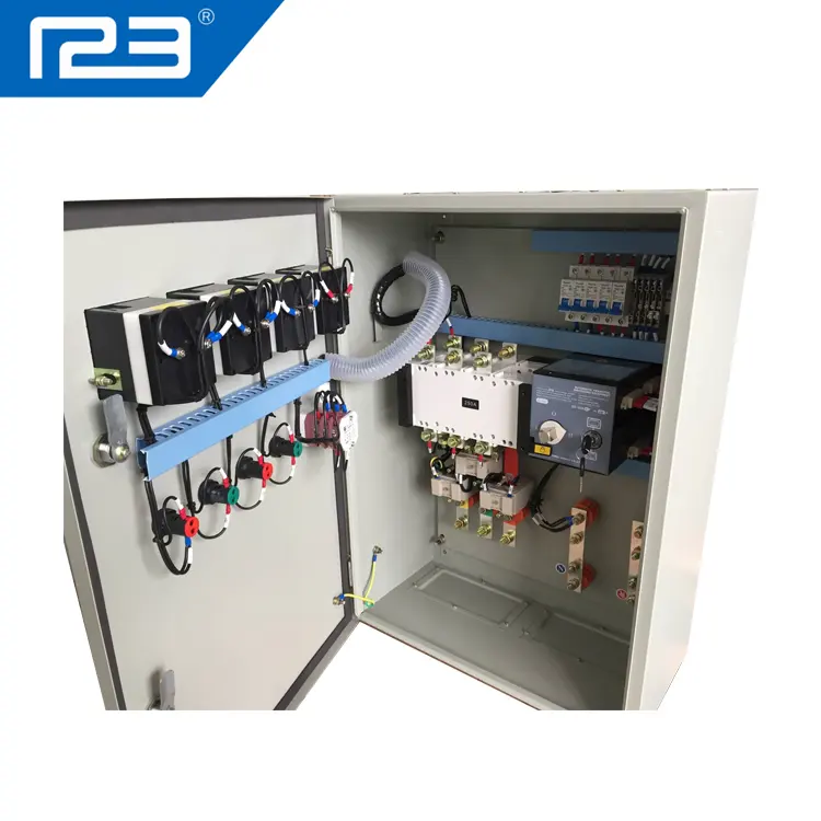 3 position motorized 100A changeover switch panel