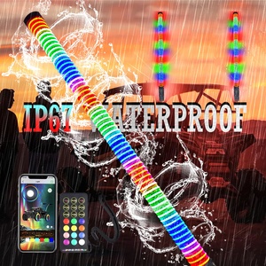 Yağ Spiral COB LED kırbaç ışıkları ile yan yana RF/APP kontrol RGB kovalayan Led anten için kırbaç UTV ATV Buggy RZR Can-Am - Product Image 3