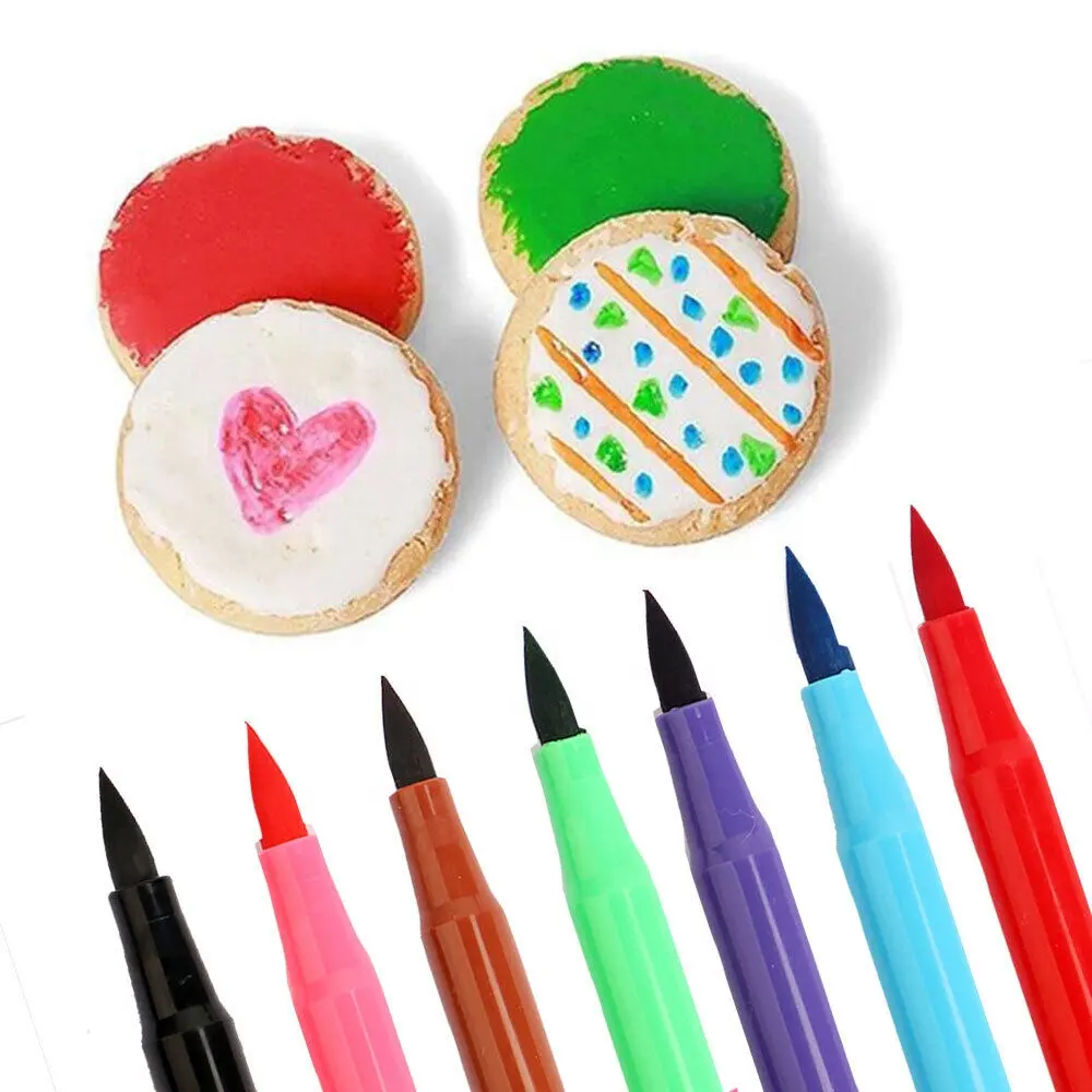 Essensfarben-Tinte-Marker Pigment-Stift Pinsel Lebensmittel-Färbungsstift zum Zeichnen von Kekse Fondant Kuchen Dekorationswerkzeuge