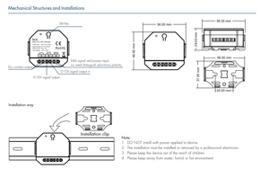 DV-B 20mA 1 DALI Address 1 Channel 0/1-10V <strong>Output</strong> Dimmer 0-10V or 1-10V <strong>Output</strong> <strong>Selectable</strong> for Single Color Strip Light - Product Image 4