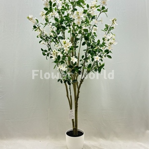 עץ bougainvillea מלאכותי גבוה עם עץ פרחים ורודים וסיר שחור עבור עיצוב בית חג המולד