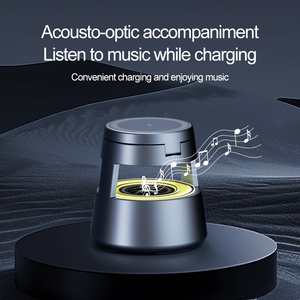 Çok fonksiyonlu Mini katlanabilir manyetik 5 In 1 için hoparlör ve gece işık ile kablosuz şarj standı iPhone Apple İzle AirPods - Product Image 6
