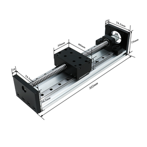 HLTNC <strong>High</strong> <strong>Precision</strong> SFU1605-200mm GX80 <strong>Linear</strong> <strong>Guide</strong> Module Liinear Actuator System <strong>Slide</strong> Table <strong>Linear</strong> <strong>Guide</strong> <strong>Rail</strong> for Servo Moto - Product Image 1