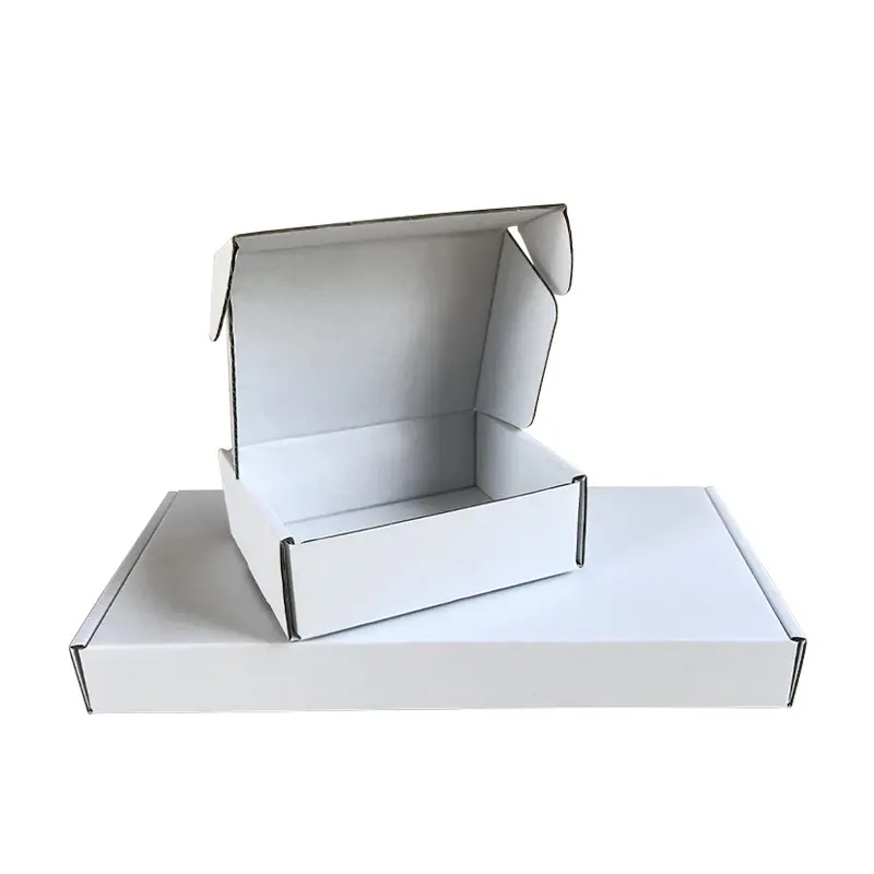 Toptan ezmek geçirmez beyaz nakliye kutusu mailler beyaz Kraft oluklu karton hediye kutusu küçük iş ambalaj için