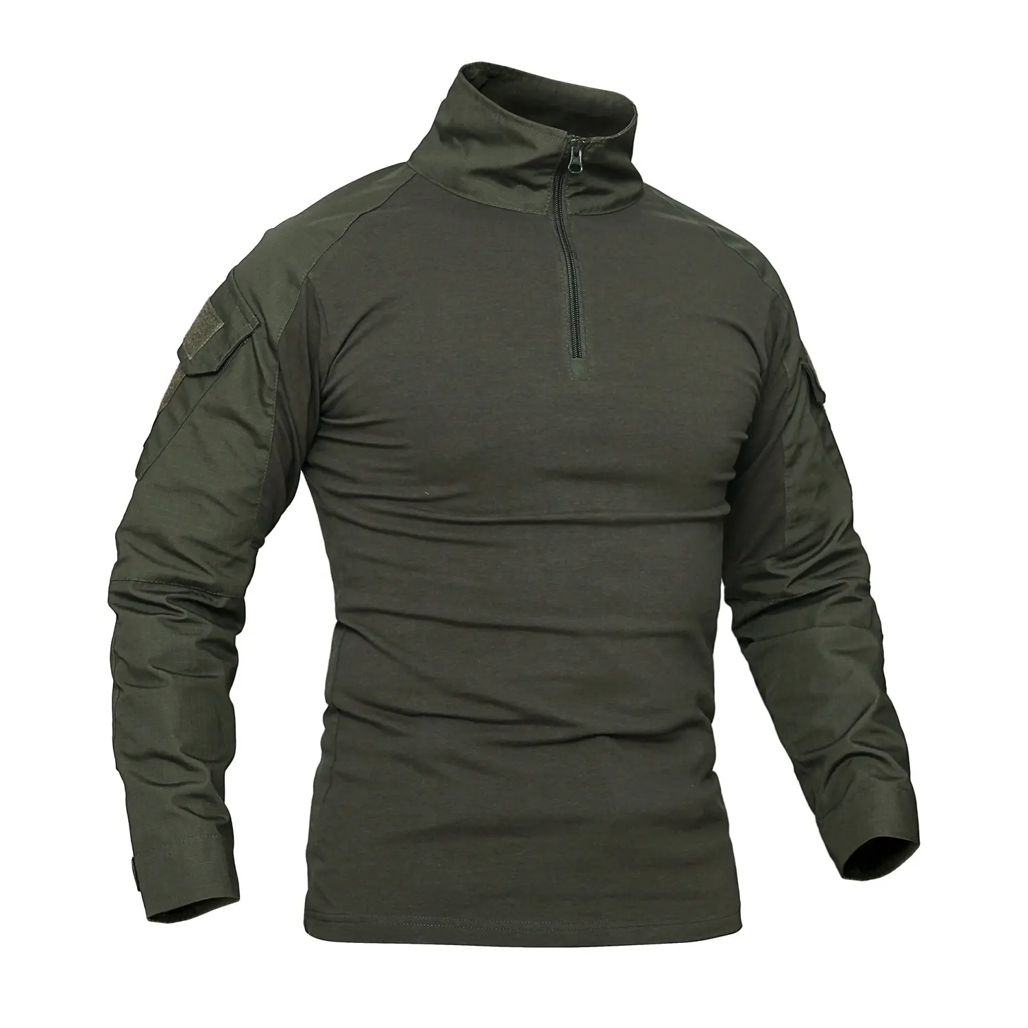 Uniforme de rana de camuflaje para hombre, camiseta de manga larga, ropa de equipo táctico, uniformes, camisa de entrenamiento de combate de algodón con cremallera