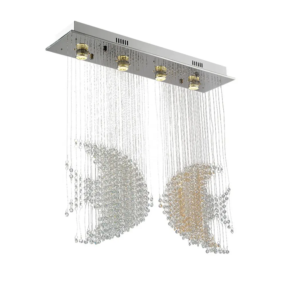 Lampadario moderno K9 lampadario di cristallo illuminazione lustro lampade a sospensione forma di piscine decorazione della casa lampadario luce
