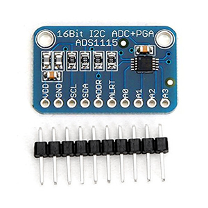 ADS1115 16-Bit-I2C-Modul Präzisions-ADC 4-Kanal-Entwicklungsplatine Pro Gain-Verstärker 2,0 V bis 5,5 V für Arduino