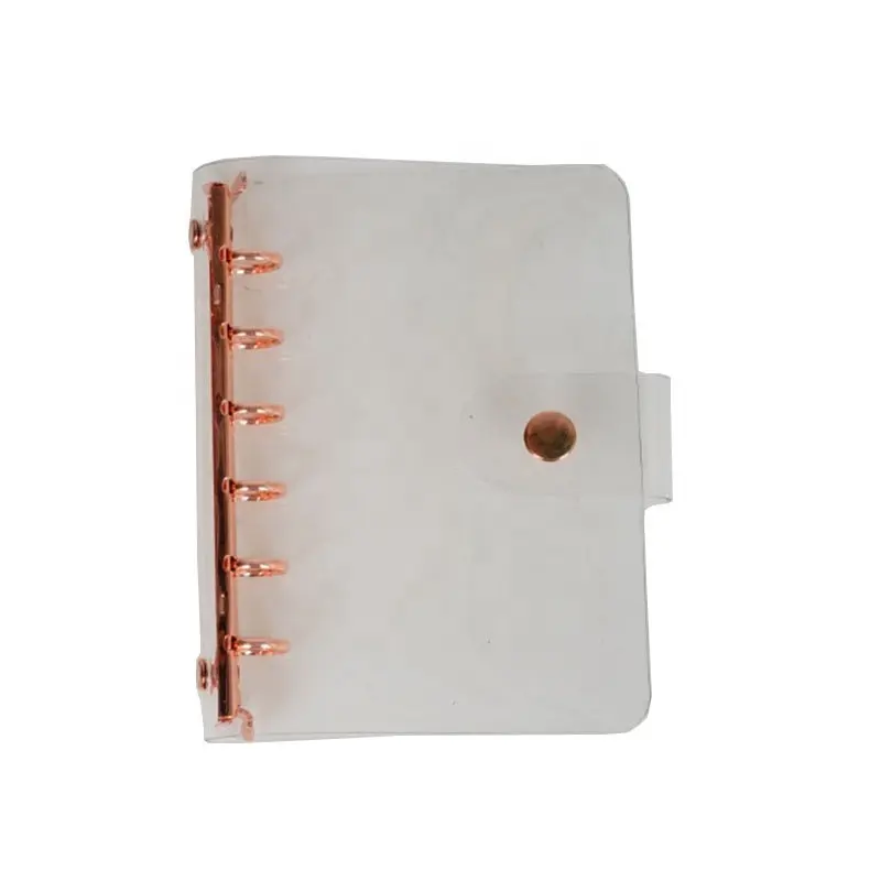 A7 6 Ringbuch Umschlag binder Planer Transparente weiche PVC-Datei Notebook-Abdeckung a7 klarer Binder