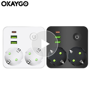 Extensión de toma de corriente universal con enchufe múltiple y puertos USB Solución eléctrica de alta calidad para el hogar y la Oficina - Product Image 1