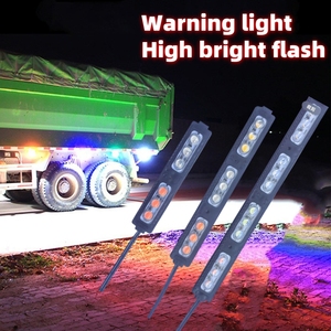 ไฟเตือน LED 6 9 12LED กันน้ำ DC12V 9W กระพริบได้ไฟเตือน RGB ตกแต่งข้างรถมอเตอร์ไซด์รถบรรทุก