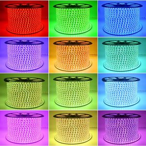 เชือกไฟแอลอีดีแถบ LED สี IP67กันน้ำ110V 120V 220V 230V นำทองแดง80รีโมทคอนโทรล USB ด้วยเสียง