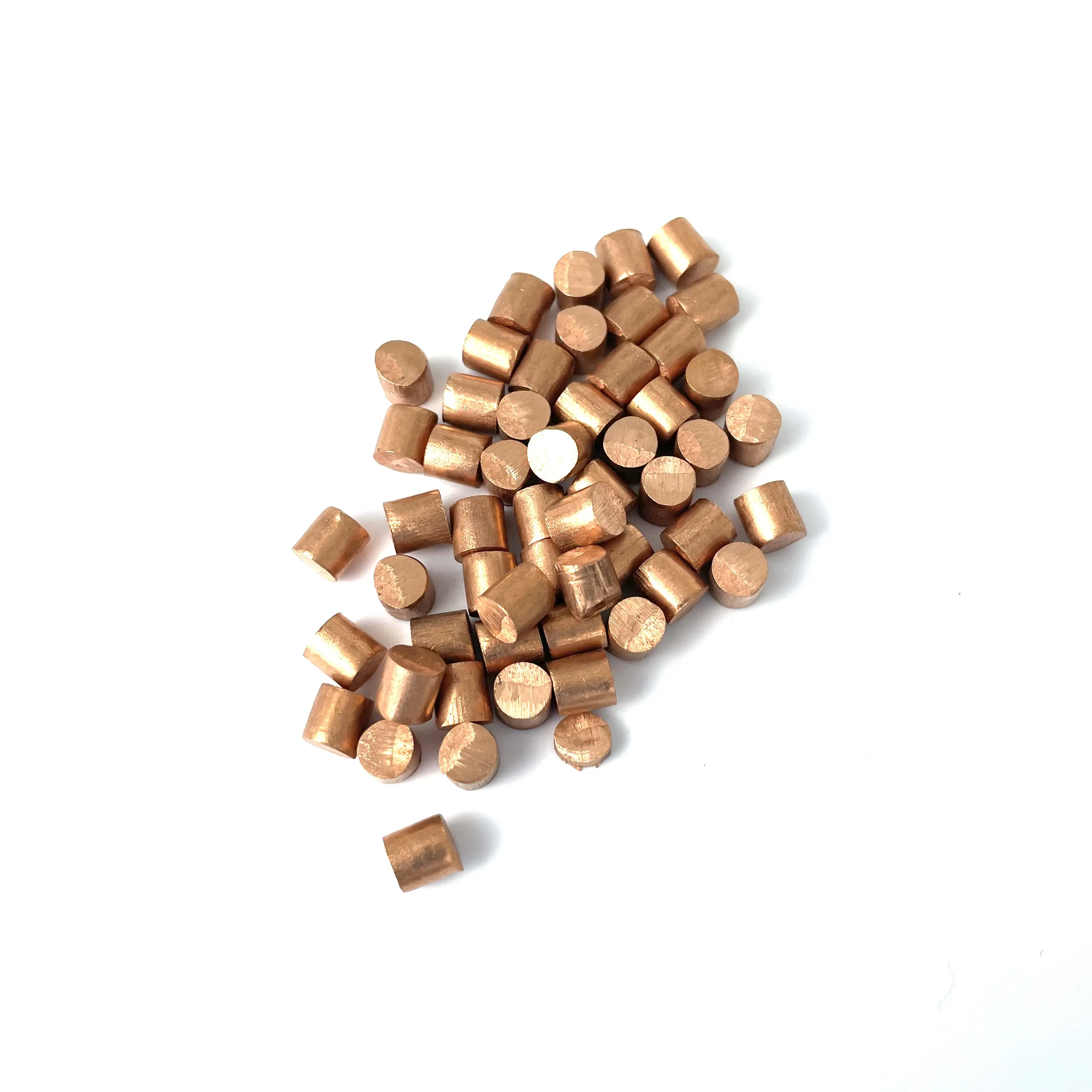 Pellets de evaporación de cobre puro 99.99%, pellets de cobre en tamaño de 3x3mm 6x6mm