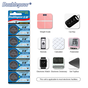 Doublepow 5pcs CR1620 3V lithium đồng xu di động pin 70mAh dl1620 ecr1620 gpcr1620 nút pin cho đồ chơi thiết bị gia dụng đồng hồ - Product Image 5
